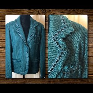 VTG w Tags Wool Boucle Jacket/Blazer Size 16
